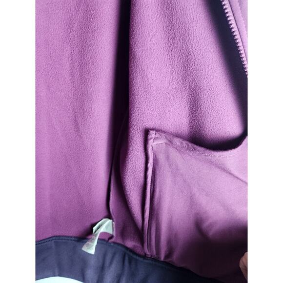The North Face Womens soft shell jacket sz L purple fleece lined gorpcore camp - Picture 6 of 12
